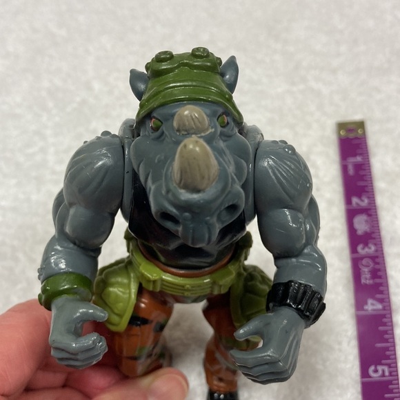 1988 TMNT Teenage Mutant Ninja Turtles Rocksteady Figure - Picture 2 of 4